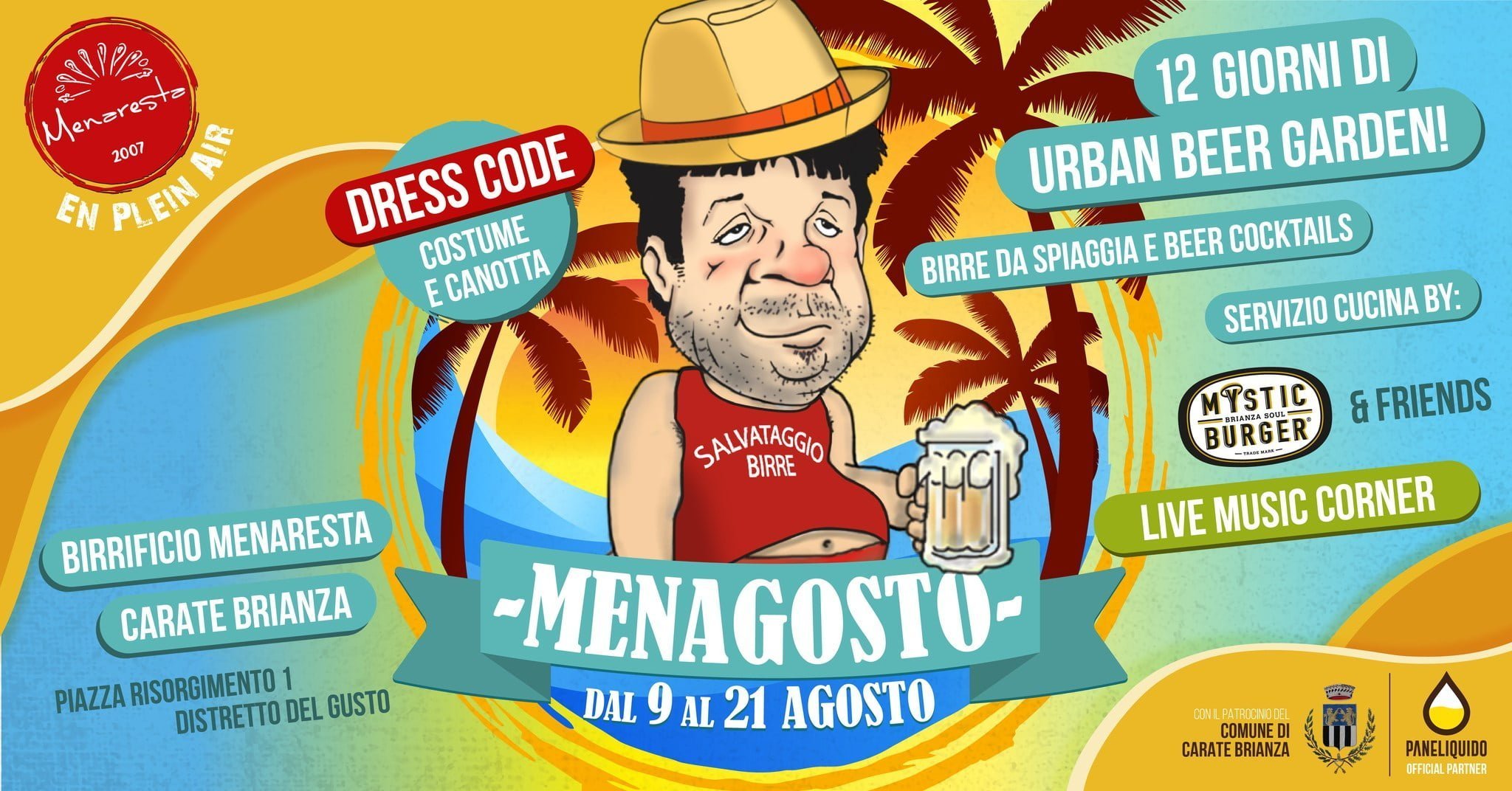 𝑴𝑬𝑵𝑨𝑮𝑶𝑺𝑻𝑶 Urban Beer Garden | Dal 9 Al 21 Agosto, Carate Brianza \ Birrificio Menaresta